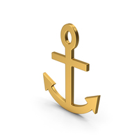 Symbol Anchor Gold PNG & PSD Images
