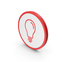 Icon Light Bulb Red PNG & PSD Images