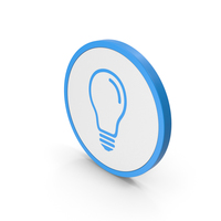 Icon Light Bulb Blue PNG & PSD Images