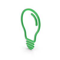 Symbol Light Bulb Green PNG & PSD Images