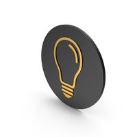 Light Bulb Gold Icon PNG & PSD Images