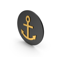 Anchor Gold Icon PNG & PSD Images