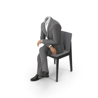 Chair Discussion Phone Suit Grey PNG & PSD Images