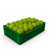 Fruit Apple Green Granny Smith Crate PNG & PSD Images