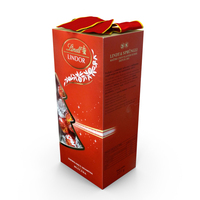 Lindt Lindor Christmas Chocolate Balls Red Box 225g PNG & PSD Images