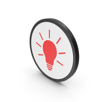 Icon Light Bulb Red PNG & PSD Images