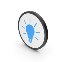 Icon Light Bulb Blue PNG & PSD Images