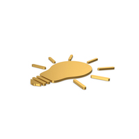 Gold Symbol Light Bulb PNG & PSD Images