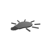Black Symbol Light Bulb PNG & PSD Images
