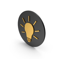 Light Bulb Gold Icon PNG & PSD Images