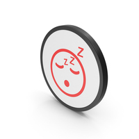 Icon Emoji Sleeping Red PNG & PSD Images