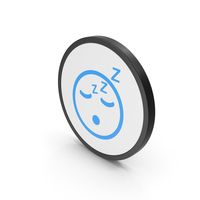 Icon Emoji Sleeping Blue PNG & PSD Images