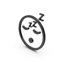 Symbol Emoji Sleeping Black PNG & PSD Images