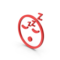 Symbol Emoji Sleeping Red PNG & PSD Images