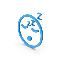 Symbol Emoji Sleeping Blue PNG & PSD Images