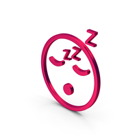 Symbol Emoji Sleeping Metallic PNG & PSD Images