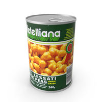 Metelliana Ceci Lessati Chick Peas Food Can 400g PNG & PSD Images