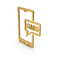 Symbol SMS Message Gold PNG & PSD Images