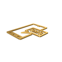 Gold Symbol SMS Message PNG & PSD Images