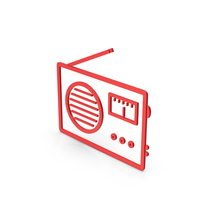 Symbol Radio Red PNG & PSD Images