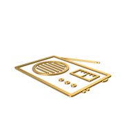 Gold Symbol Radio PNG & PSD Images