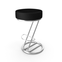 Bar Seat - Steel & Leather (Model A) PNG & PSD Images