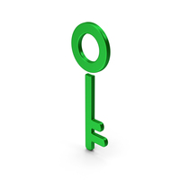Symbol Key Green Metallic PNG & PSD Images
