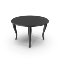 Classic Cuisine Round Table Black 02 PNG & PSD Images