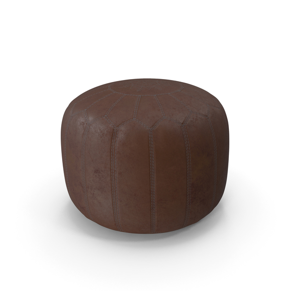 Cushion Round Leather 02 PNG & PSD Images