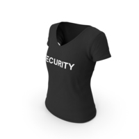 Female V Neck Worn Black Security PNG & PSD Images