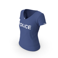 Female V Neck Worn Dark Blue Police PNG & PSD Images