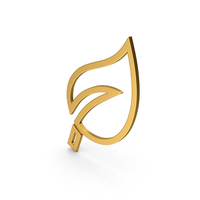 Symbol Leaf Gold PNG & PSD Images