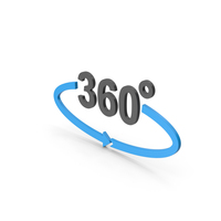 Symbol 360 Degree Blue PNG & PSD Images