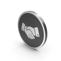 Silver Icon Handshake PNG & PSD Images
