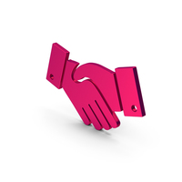 Symbol Handshake Metallic PNG & PSD Images