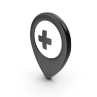 Location Sign Hospital Black PNG & PSD Images