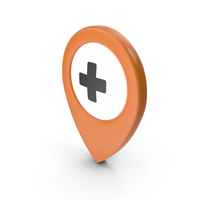 Location Sign Hospital Orange PNG & PSD Images