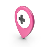 Location Sign Hospital Pink PNG & PSD Images