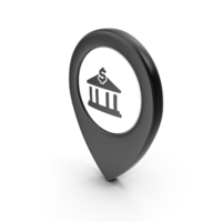Location Sign Bank Black PNG & PSD Images