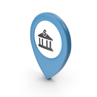Location Sign Bank Blue PNG & PSD Images