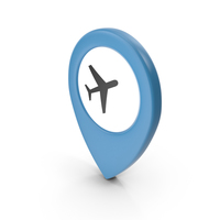 Location Sign Airport Blue PNG & PSD Images