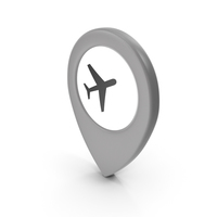 Location Sign Airport Grey PNG & PSD Images