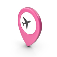 Location Sign Airport Pink PNG & PSD Images