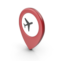 Location Sign Airport Red PNG & PSD Images