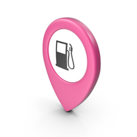 Location Sign Gas Station Pink PNG & PSD Images