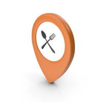 Location Sign Restaurant Orange PNG & PSD Images