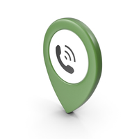 Location Sign Phone Green PNG & PSD Images
