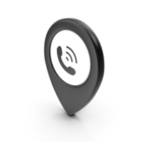 Location Sign Phone Black PNG & PSD Images