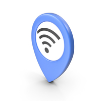 Location Sign Wifi Blue PNG & PSD Images
