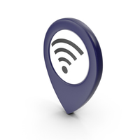 Location Sign Wifi Dark Blue PNG & PSD Images